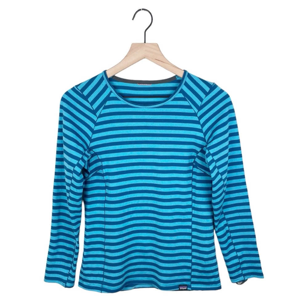 Patagonia Blue Striped Long Sleeve Tee